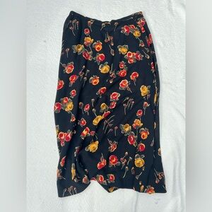 Jones New York Vintage 100% Wool Floral Midi Skirt - Size 16